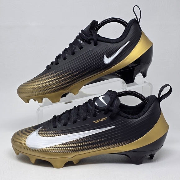 Nike Vapor Speed 3 Black Gold Football Cleats FB3303-003 Mens Size 8 New